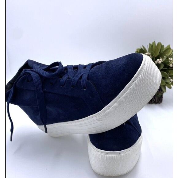 Kenneth Cole NY Janette Blue White Platforms Y2K , Women's Sz 7.5 - Picture 3 of 12